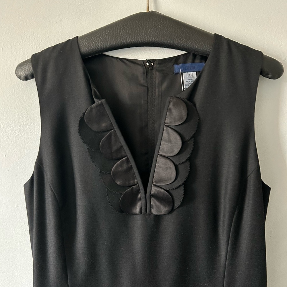 J. Crew Black Dress, size 6, LBD, 100% wool